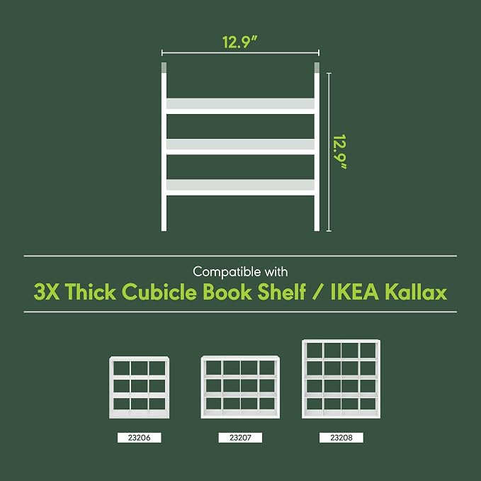 Furinno Cubicle Cube Insert, 3-Shelf Cube Organizer, 3-Tier Shelf Accessory - Image 4