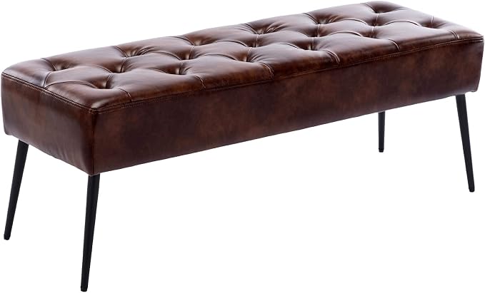 DUHOME Button-Tufted Ottoman Bench, Upholstered Bedroom Benches Footrest Stool by DuhomeElegantLifestyle
