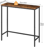 HOOBRO Narrow Console Table, 29.5" Small Entryway Table, Thin Sofa Side Display - Image 3