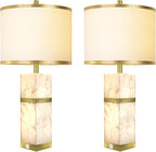 Natural Alabaster Table Lamps Set of 2 - Image 8