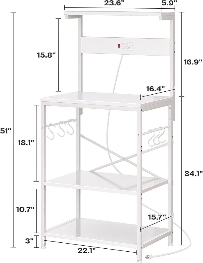 SUPERJARE Kitchen Bakers Rack - Image 7