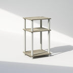 Furinno Just 3-Tier Turn-N-Tube Open Storage Nightstand, Plastic Poles - Image 5