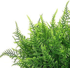 Artificial Plants, Plastic Shrubs Fern Grass Leaves Fake Bushes Outdoor Indoor Greenery Home Garden Décor Verandah Planting Filler Table Centerpieces Arrangements DIY Decoration 4 Pack - Image 7