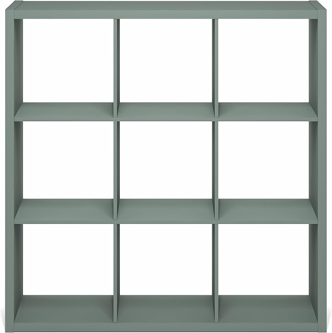 Furinno Cubicle Book Shelf, 9-Cube Bookshelf, Extra Thick Frame Reversible - Image 8