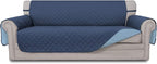 Easy-Going Reversible Couch Cover, 3 Cushion Sofa, Dark Blue/Light Blue | Large by Easy-Going