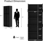 Mekminop Display Cabinet with Glass Doors and Storage Shelve, Modern Display - Image 2