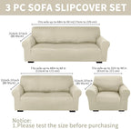 Peryiter 3 Pcs Couch and Loveseat Covers Set Sofa Cover - Image 2