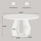 IBF Round Marble Dining Table, Dinner Tables - Image 2