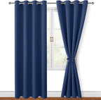 Blackout Curtains for Bedroom, 52 x 96 Inches Long, 2 Panels | Thermal by Hiasan