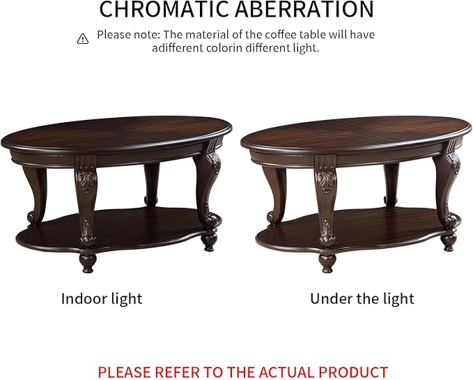 LKTART Wood Coffee Table Set - Image 9