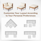 VINGLI 6-Piece Patio Furniture Set, All-Weather Wicker Outdoor Sectional Sofa - Image 8