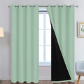 Yakamok Light Sage 100% Blackout Curtains 96 Inches Long 52" Wide, 2 Panels | by Yakamok