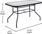 Flash Furniture Tory Rectangle Patio Table - Image 3