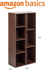 Amazon Basics 7 Cube Storage Organizer Bookcase, Sturdy Shelves, Book Shelf - Image 3