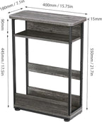 Narrow Side Table, 3-Tier Slim End Table - Image 3