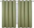 Blackout Curtains 66 x 54 Inch Long Sage Green Curtains Set of 2 Panels Room - Image 2