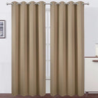 Blackout Curtains 66 x 95 inch/Natural Curtains Set of 2 Panels/Thermal by Lemomo