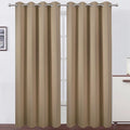 Blackout Curtains 52 x 84 inches Long Natural Curtains Set of 2 Panels Thermal by Lemomo