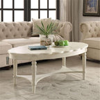 Acme Fordon Oval Coffee Table in Antique White - Image 2