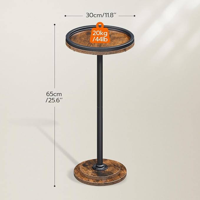 HOOBRO Small Round Side Table, Drink Table, Coffee Martini Table - Image 3