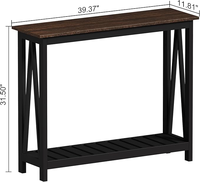 ChooChoo Console Table for Entryway Sofa Tables Living Room Farmhouse, Hallway - Image 2