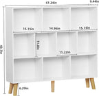 YAHARBO 10 Cube White Bookshelf, 3 Tier Book Shelf - Image 3