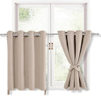 RV Blackout Curtains for Bedroom 52 x 30 Inches Long Camel 2 Panels | Thermal by Hiasan