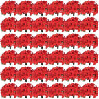 36 Pack Poinsettia Flowers Artificial Christmas Decorations, Red Poinsettia Flowers for Christmas Tree, Velvet Poinsettias Artificial Flowers for Xmas Decor DIY for Home Vase Indoor Outdoor Garden by BLEUMCADE