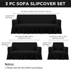 Fanfanwin 3 Pcs Sofa Slipcover Set - Image 2