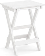 LUE BONA 27 inch Folding Side Table, HDPS Outside End Table - Image 7