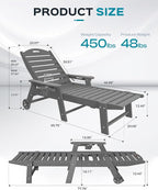 Ciokea Lounge Chair Outdoor, Oversized Chaise Lounge Chair - Image 3