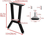 Metal Table Legs 16 Inch Heavy Duty Bench Legs DIY Metal Coffee Table Legs - Image 5