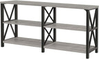 LVB Industrial Entryway Table, Farmhouse Rustic Console Table Behind Couch - Image 8