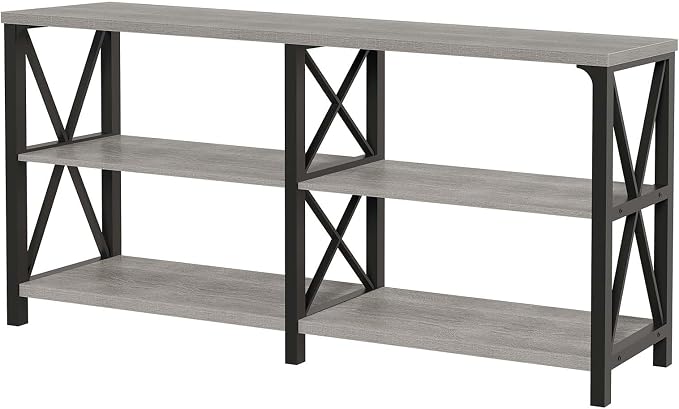 LVB Industrial Entryway Table, Farmhouse Rustic Console Table Behind Couch - Image 8