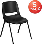 Flash Furniture HERCULES Series 440 lb. Capacity Kid's Black Ergonomic Shell - Image 4