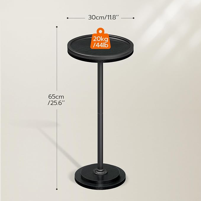 HOOBRO Small Round Side Table, Drink Table, Coffee Martini Table - Image 3