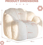 MAXYOYO Bean Bag Chair for Adults, Floral Shaped Bean Bag Sofa, Ultra Soft Faux - Image 2