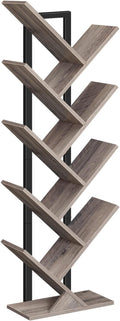 HOOBRO Tree Bookshelf, 9-Tier Bookcase Wooden Shelves, Floor Standing Storage by HOOBRO