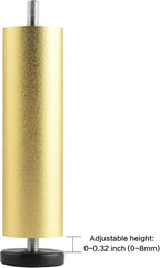 4 Pack 6 Inch Gold Metal Adjustable Furniture Risers Cylinder Legs Adjustable - Image 4