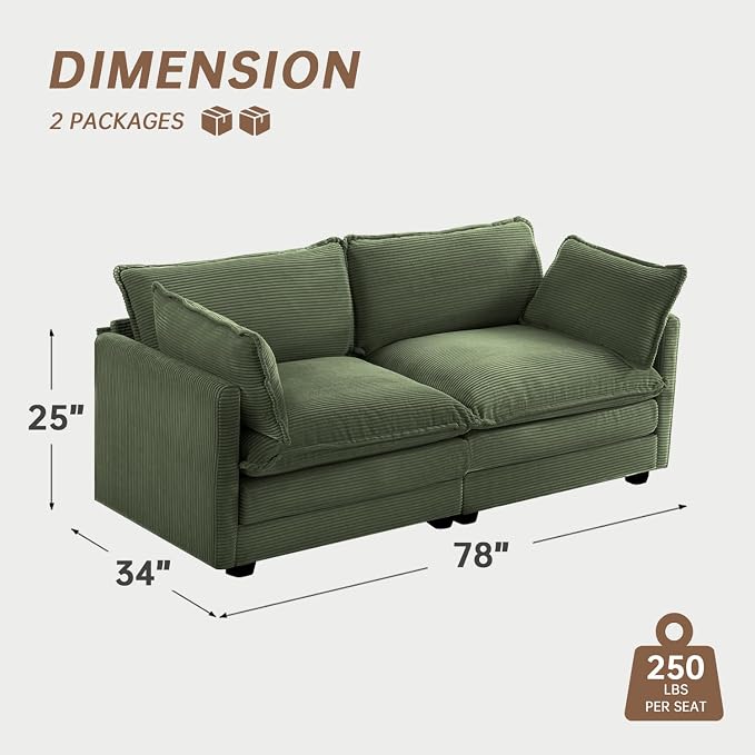 ROWHY Sectional 2 Seat Cloud Loveseat - Image 2