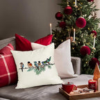 RABUSOFA Christmas Outdoor Pillow Covers Waterproof 18x18 Inch Birds Christmas - Image 5