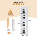 Magshion Display Cabinet, 4-Tier Corner Shelf - Image 2