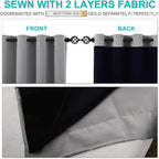 NICETOWN Total Shade Curtains and Draperies, Heavy-Duty Full Light Shading - Image 5