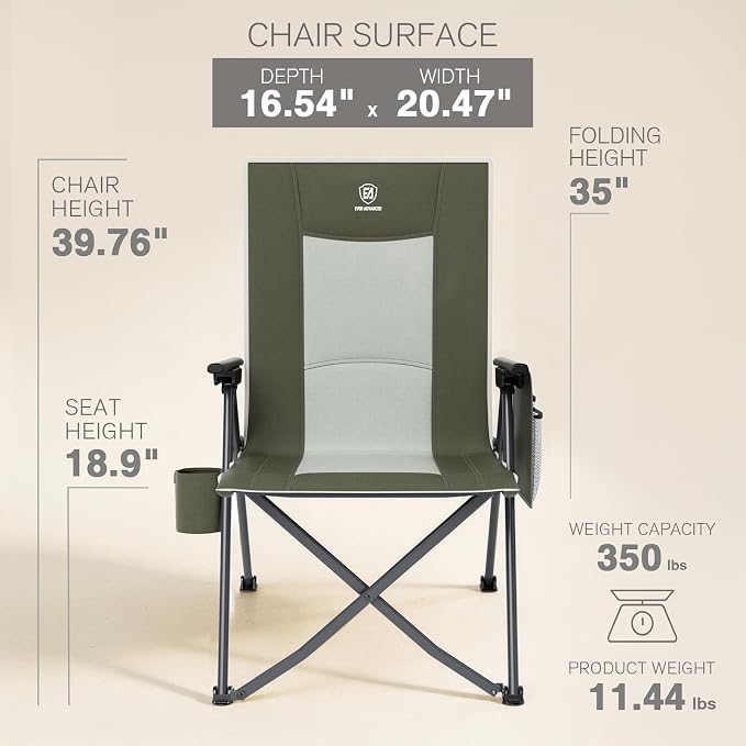 EVER ADVANCED Reclining Camping Chairs - Image 3