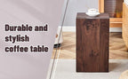 Rustic Natural Rectangular End Coffee Table, Modern Elegant Bedside Nightstand - Image 5
