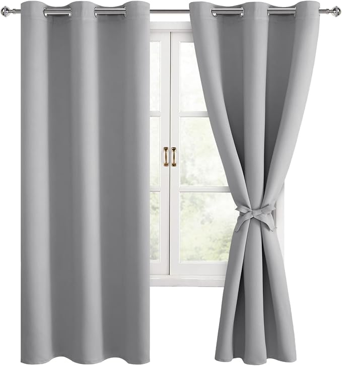 Blackout Curtains for Bedroom, 38 x 72 Inch, 2 Panels | Light Blocking by Hiasan