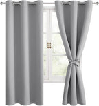 Blackout Curtains for Bedroom, 38 x 72 Inch, 2 Panels | Light Blocking by Hiasan