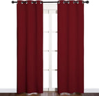 NICETOWN Christmas Burgundy Bedroom Curtains Blackout Draperies, Christmas - Image 2