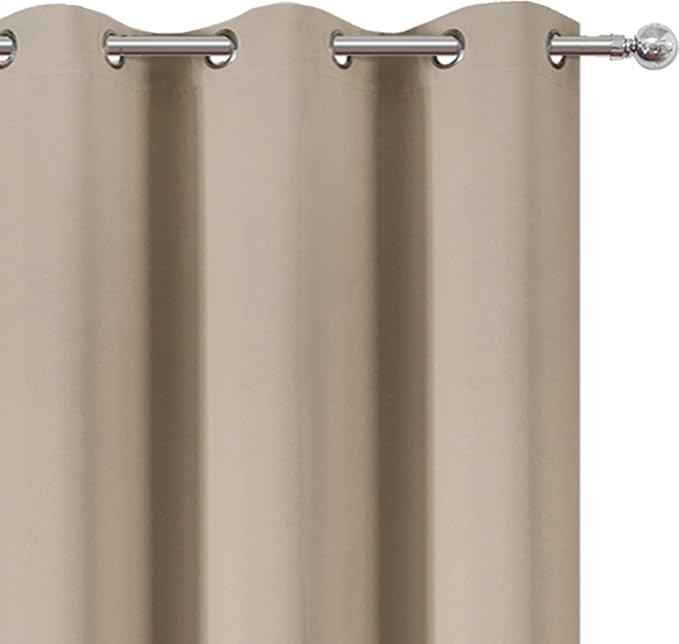 Blackout Curtains 42 x 63 inch/Khaki Curtains Set of 2 Panels/Thermal Insulated - Image 6