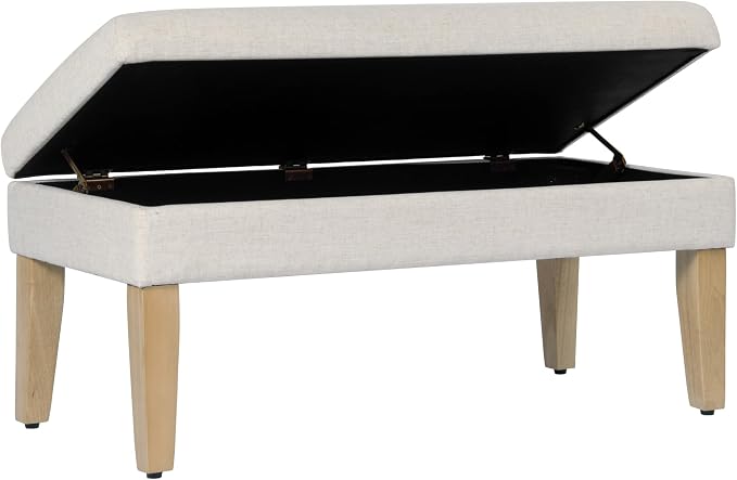 Homepop Home Decor | Upholstered Decorative Storage Ottoman Bench | Ottoman - Image 8